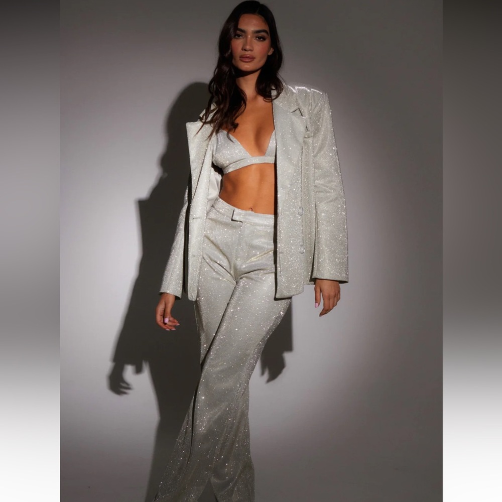 SLA THE LABEL Gold Paloma Blazer